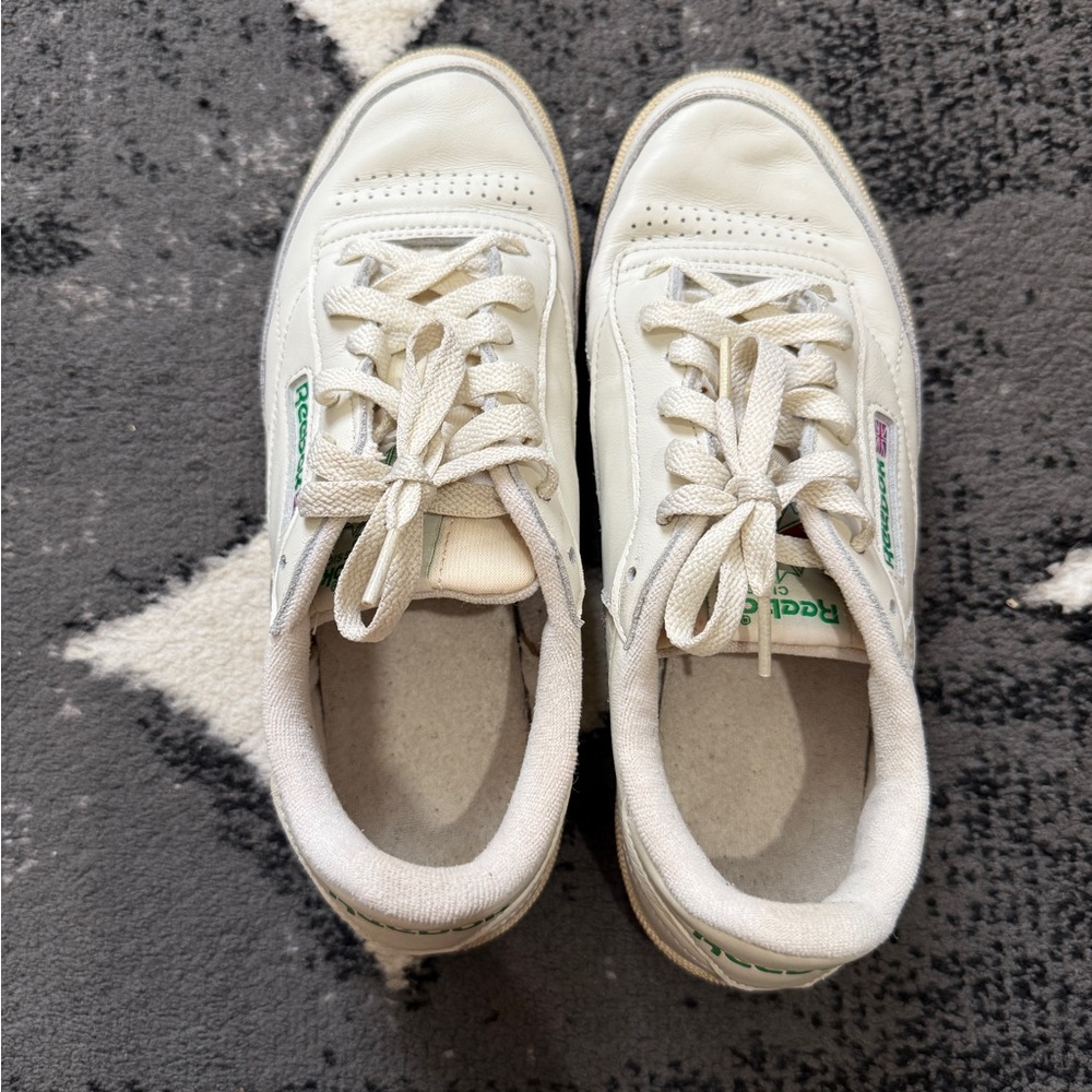 Reebok Cream and White Club C 85 Sneakers